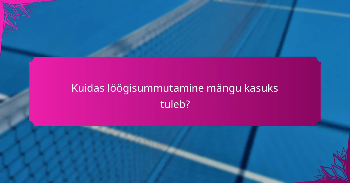 Kuidas löögisummutamine mängu kasuks tuleb?